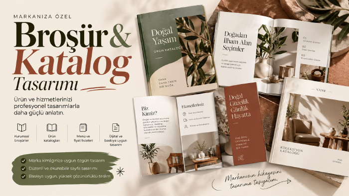 markanıza özel broşür ve katalog tasarımları hazırlarım