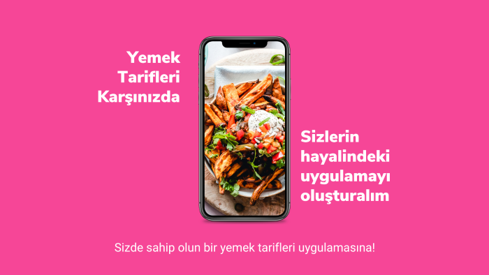 yemek tarifi uygulaması yaparım