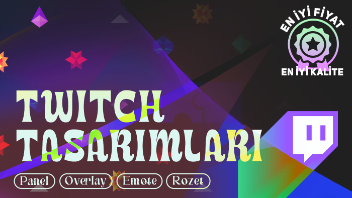 Twitch ve Kick için logo, emote, rozet ve panel yaparım