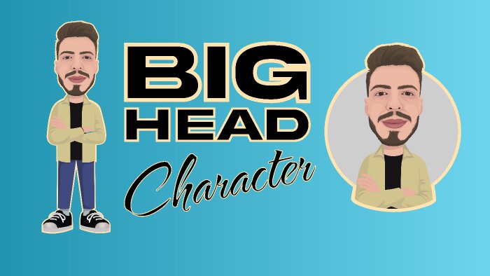 sizin big head character temalı çiziminizi yapabilirim