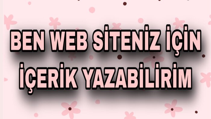 web siteleriniz için içerik oluşturabilirim
