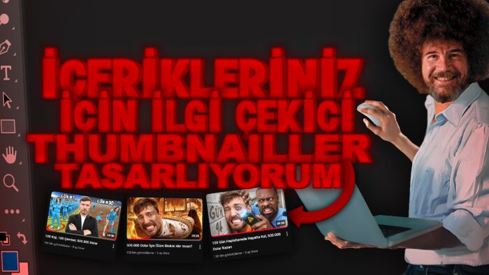 içerikleriniz için ilgi çekici thumbnail tasarımları yaparım