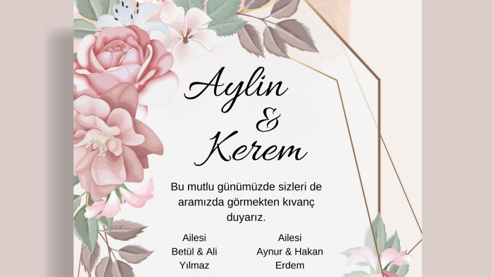 istediğiniz tarzda davetiye hazırlayabilirim