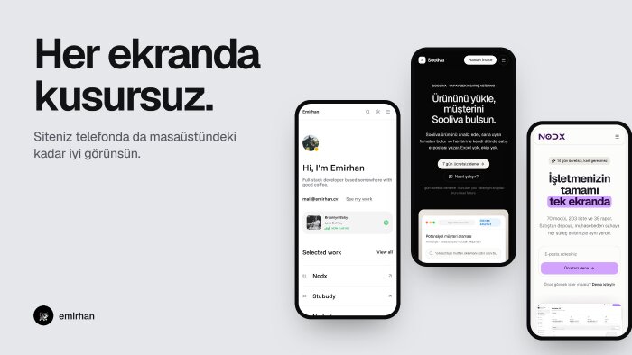 sitenizi telefon ve tablette düzgün görünür hale getiriyorum