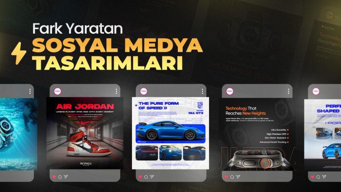 yaratıcı sosyal medya tasarımları yapıyorum