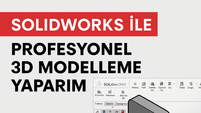 SolidWorks ile profesyonel 3D modelleme yaparım