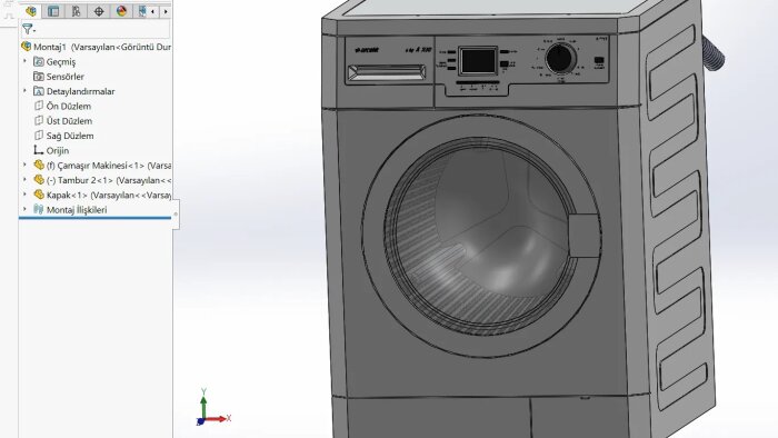 SolidWorks'de 3D tasarımlarınızı yapabilirim