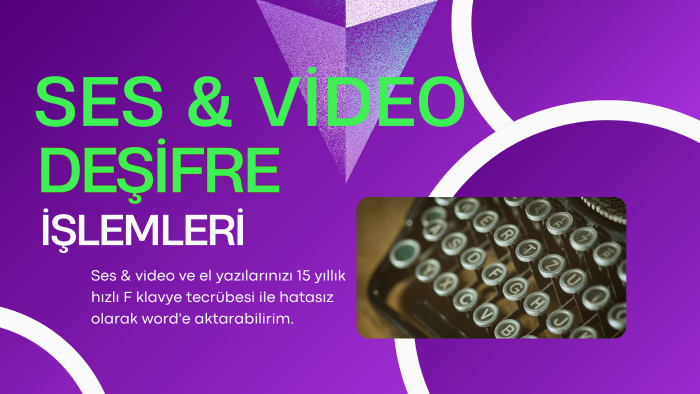 hatasız ve yılların tecrübesiyle çok hızlı yazarım