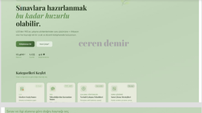 YKS ve LGS odaklı hazır web projesi  hazırlarım