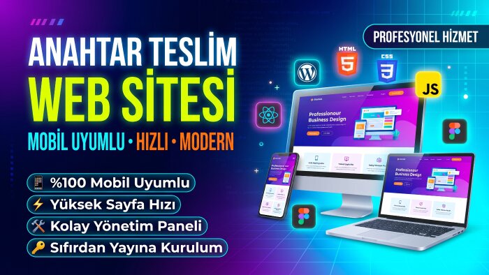 anahtar teslim web sitesi hazırlayabilirim ve geliştiririm