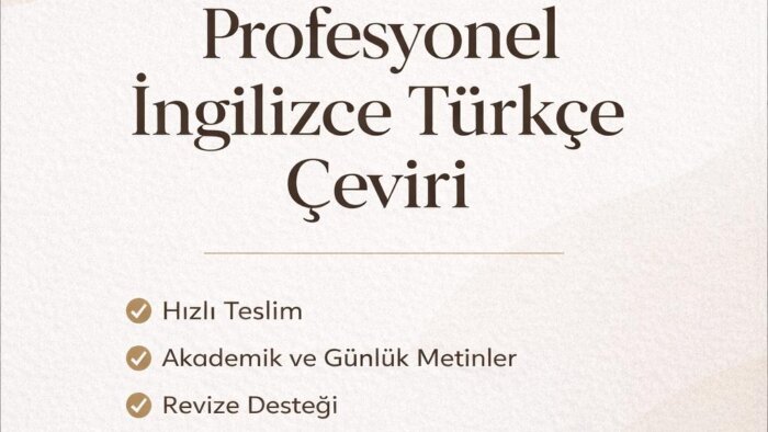 profesyonel ve akıcı İngilizce çeviri yaparım