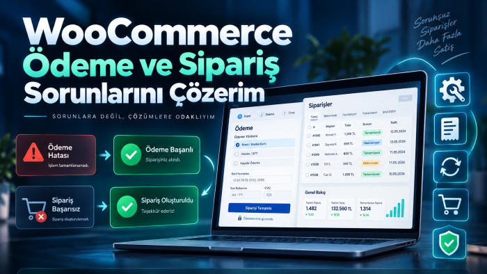 WooCommerce ödeme ve sipariş sorunlarını çözerim
