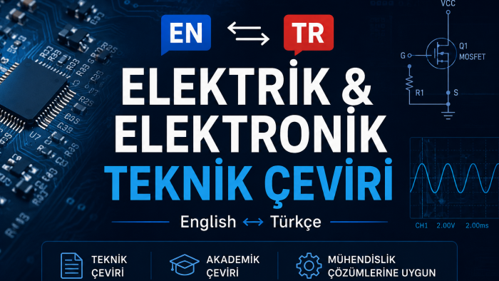 Elektrik-Elektronik alanında teknik çeviri yaparım