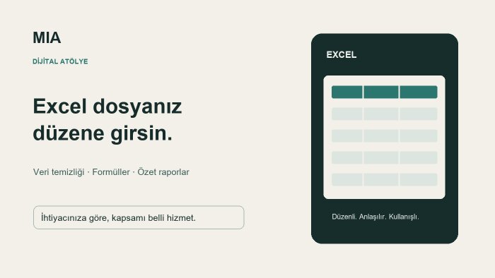 Excel dosyanızı düzenler ve formül sorunlarını çözerim