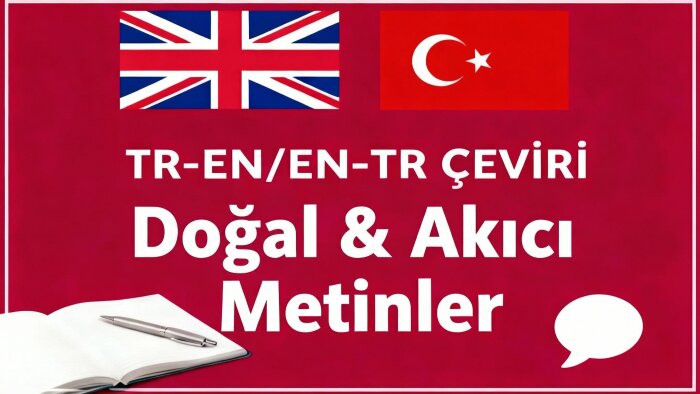 İngilizce-Türkçe ve Türkçe-İngilizce çeviri yaparım