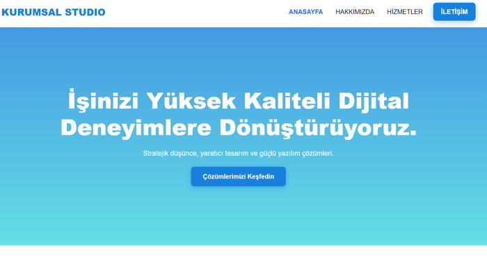 size ve şirketinize özel web sitesi yapıyorum