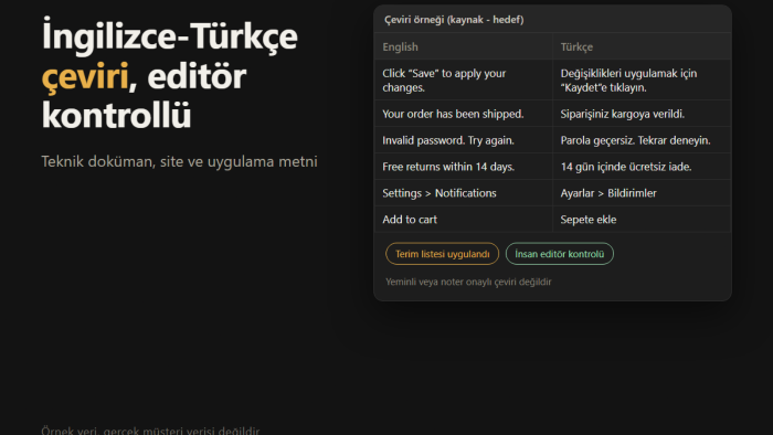 İngilizce-Türkçe teknik ve web sitesi çevirisi yaparım