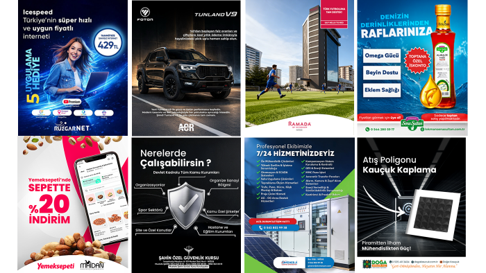 sosyal medyanız için yaratıcı post tasarımları yapabilirim