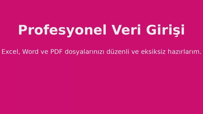 ürün veri girişi ve dosya düzenleme hizmeti veririm