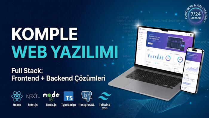 frontend ve backend dahil web yazılımınızı yapacağım