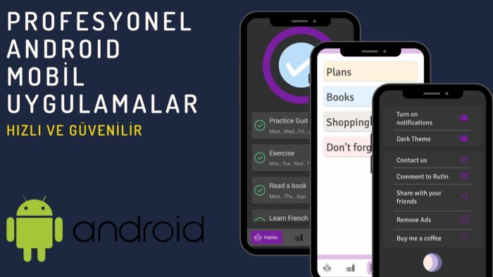 isteğinize göre size özel mobil uygulamalar yapabilirim