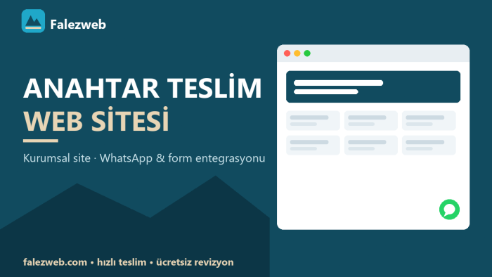 işletmenize anahtar teslim kurumsal web sitesi yapabilirim