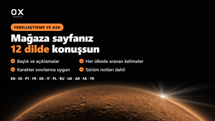 mağaza sayfanızı 12 dile çevirir ve ASO uyumlu yazarım