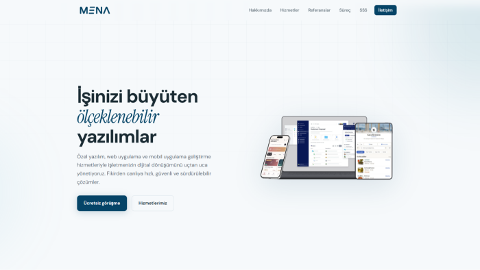 işletmenize özel modern web uygulamaları geliştirebilirim