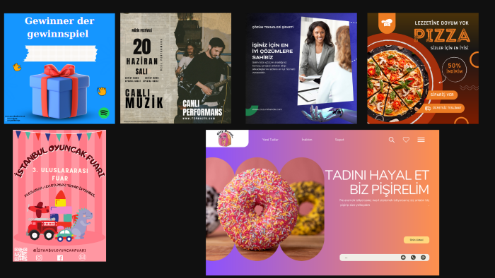 sizin hesaplarınız için göz alıcı tasarımlar yapabilirim