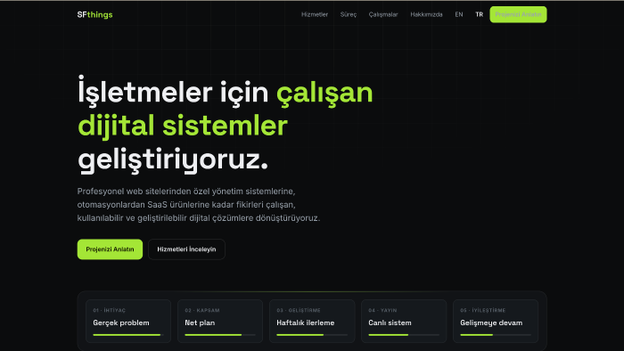 Sizlere istediğiniz sistemleri sizler için geliştiriyorum