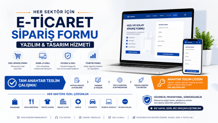 e-ticaret sipariş formu hazırlayabilirim