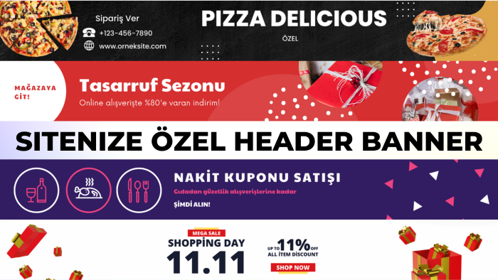 sitenize özel şık header banner tasarlayabilirim