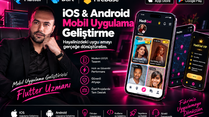 iOS ve Android için profesyonel mobil uygulama geliştiririm