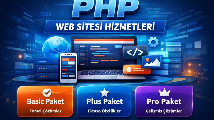 PHP ile profesyonel ve size özel web sitesi yapabilirim