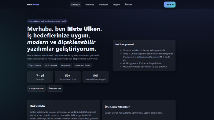 web sitesi yaparım