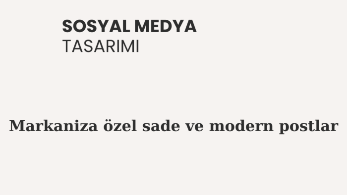  Instagram için sade ve modern post tasarımı yaparım