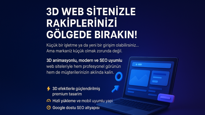 3d animasyonlu web sitenizi kurabilir veya ekleyebilirim