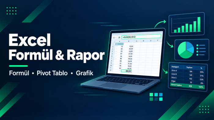 Excel'de formül, pivot tablo ve rapor hazırlarım