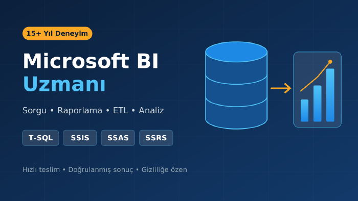Microsoft BI alanlarında destek olurum
