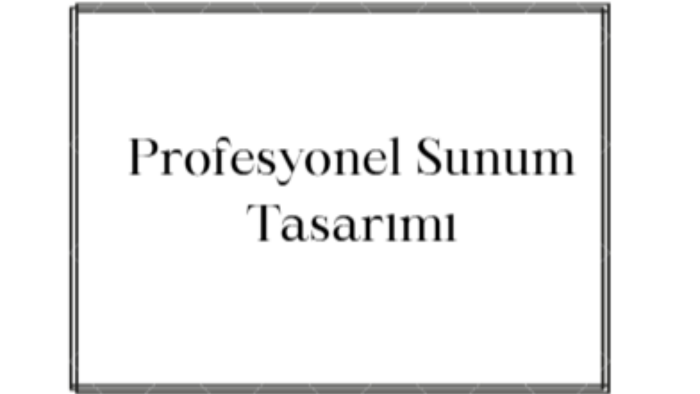 mimari proje sunumu tasarlarım
