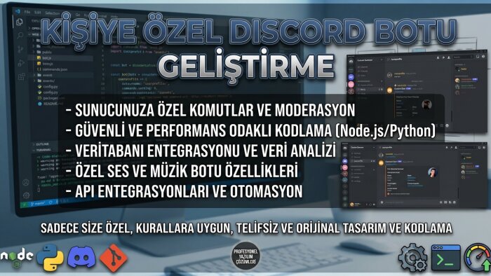 size özel gelişmiş ve kesintisiz discord botu kodlarım