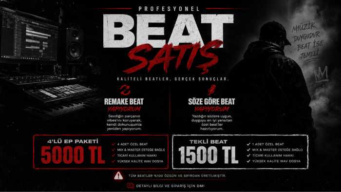 projeniz için profesyonel remake beatler yapabilirim