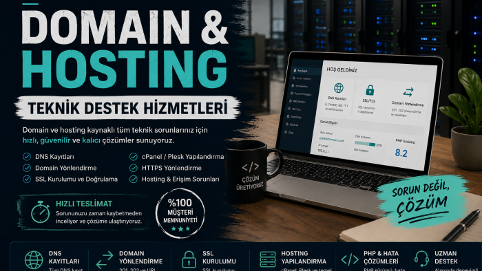 web sitenizdeki teknik sorunları tespit edip çözebilirim