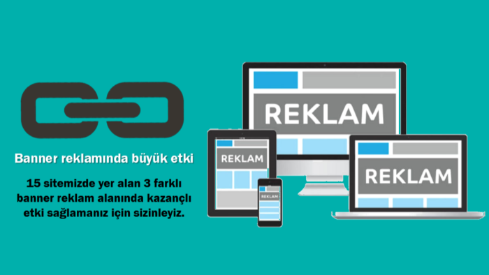 toplam onüç adet sitemizde banner reklamı yayınlarım
