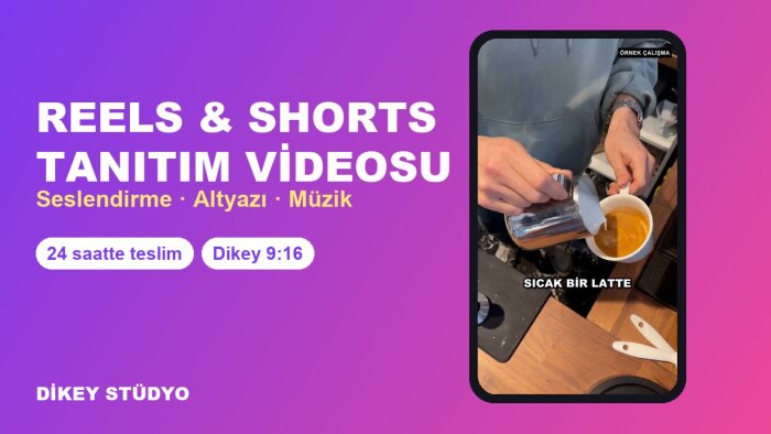 seslendirmeli Reels ve Shorts tanıtım videosu hazırlarım