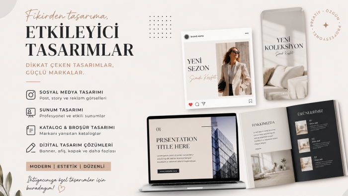 dikkat çekici post ve sunum tasarlarım