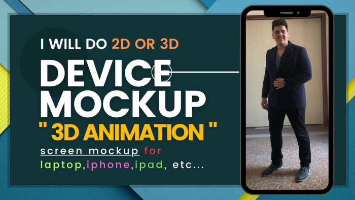 3D telefon, pc gibi araçları kullanarak mochup hazırlarım