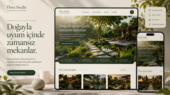 mimarlık ve peyzaj web sitesi geliştiririm