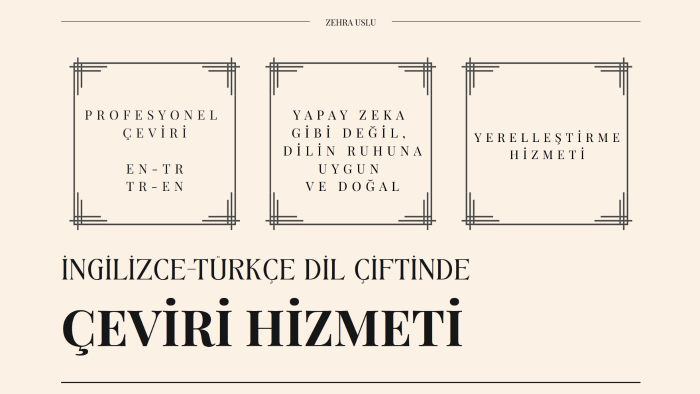 ingilizce çevirilerinizi yaparım