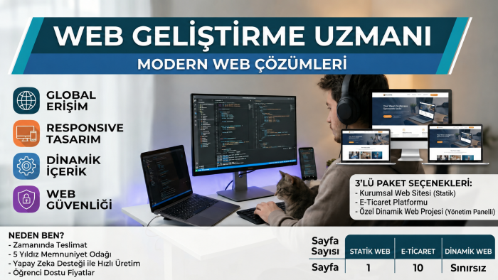 istediğiniz web sitesini sorunsuz ve hızlıca yapabilirim